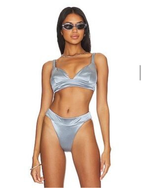 REVOLVE lovewave Metallic Silver Bikini